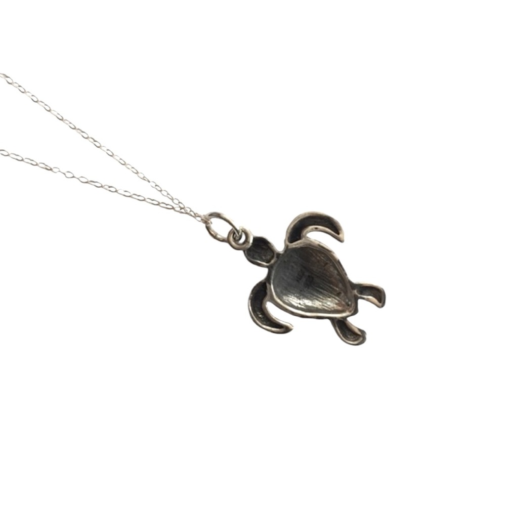 Tweeds - 925 Sterling Silver Turtle Necklace NEW - Picture 3 of 5